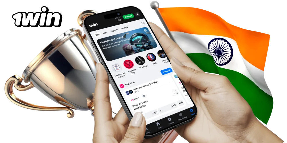 1Win India mobile sportsbook interface and features